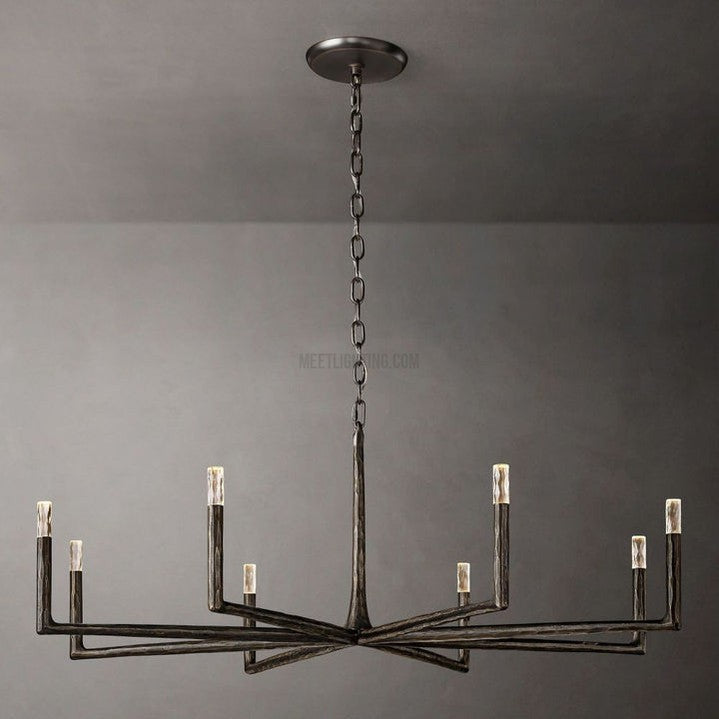 Avar Forged Round Chandelier 60"D-Meet Lighting