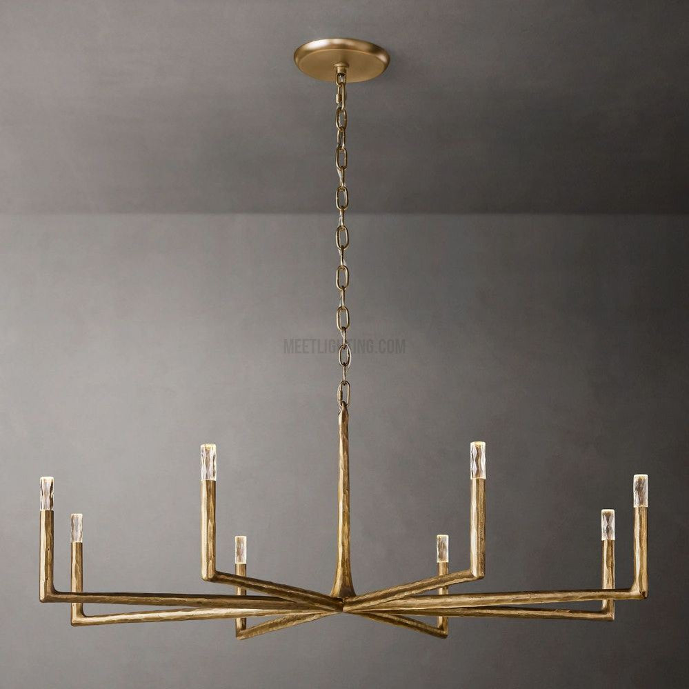 Avar Forged Round Chandelier 60"D-Meet Lighting