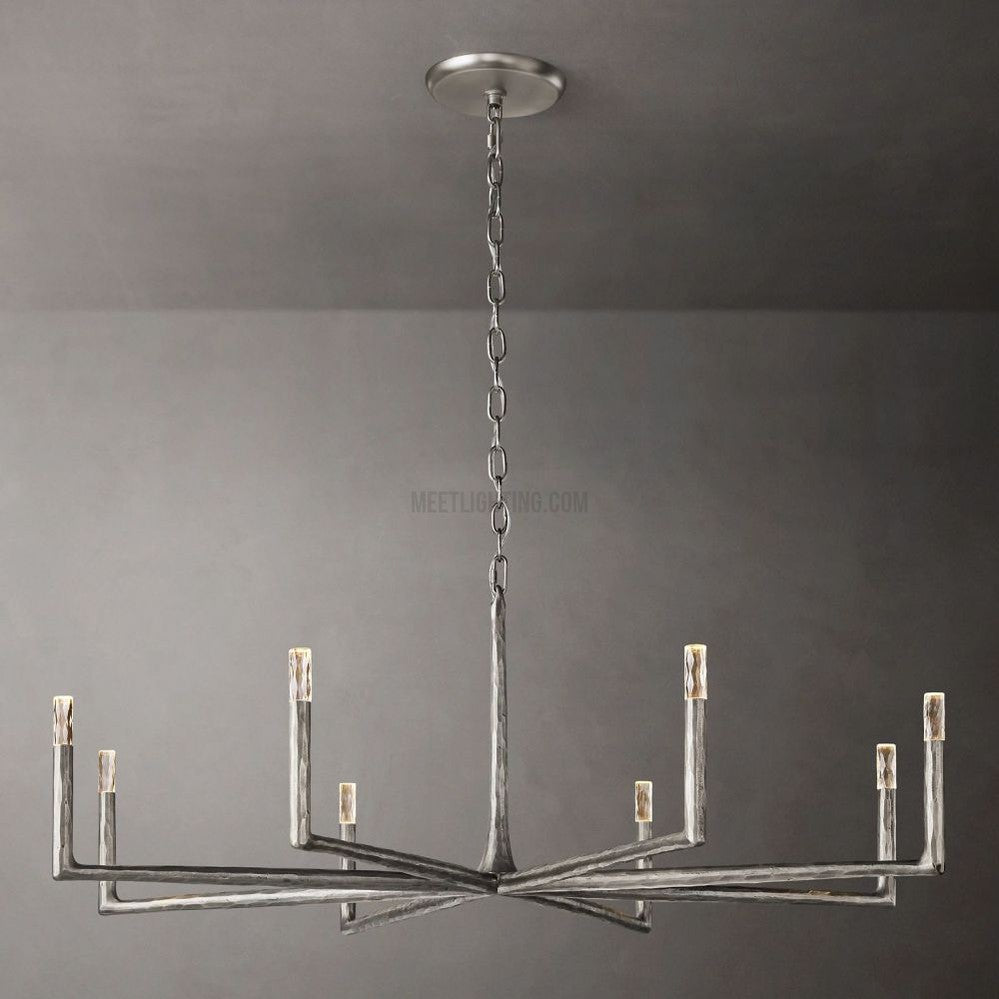 Avar Forged Round Chandelier 60"D-Meet Lighting