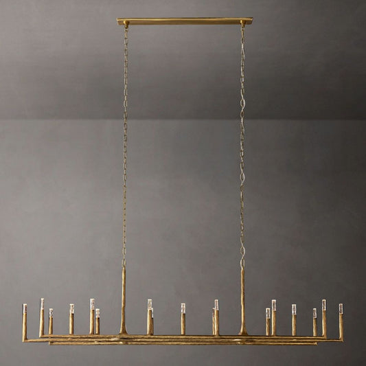 Avar Forged Linear Chandelier 96"D For Dinning Room / Kitchen