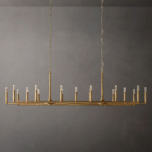 Avar Forged Linear Chandelier 96"D For Dinning Room / Kitchen