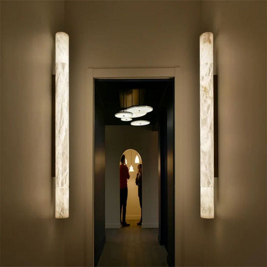 Alabaster Pillar Sconce