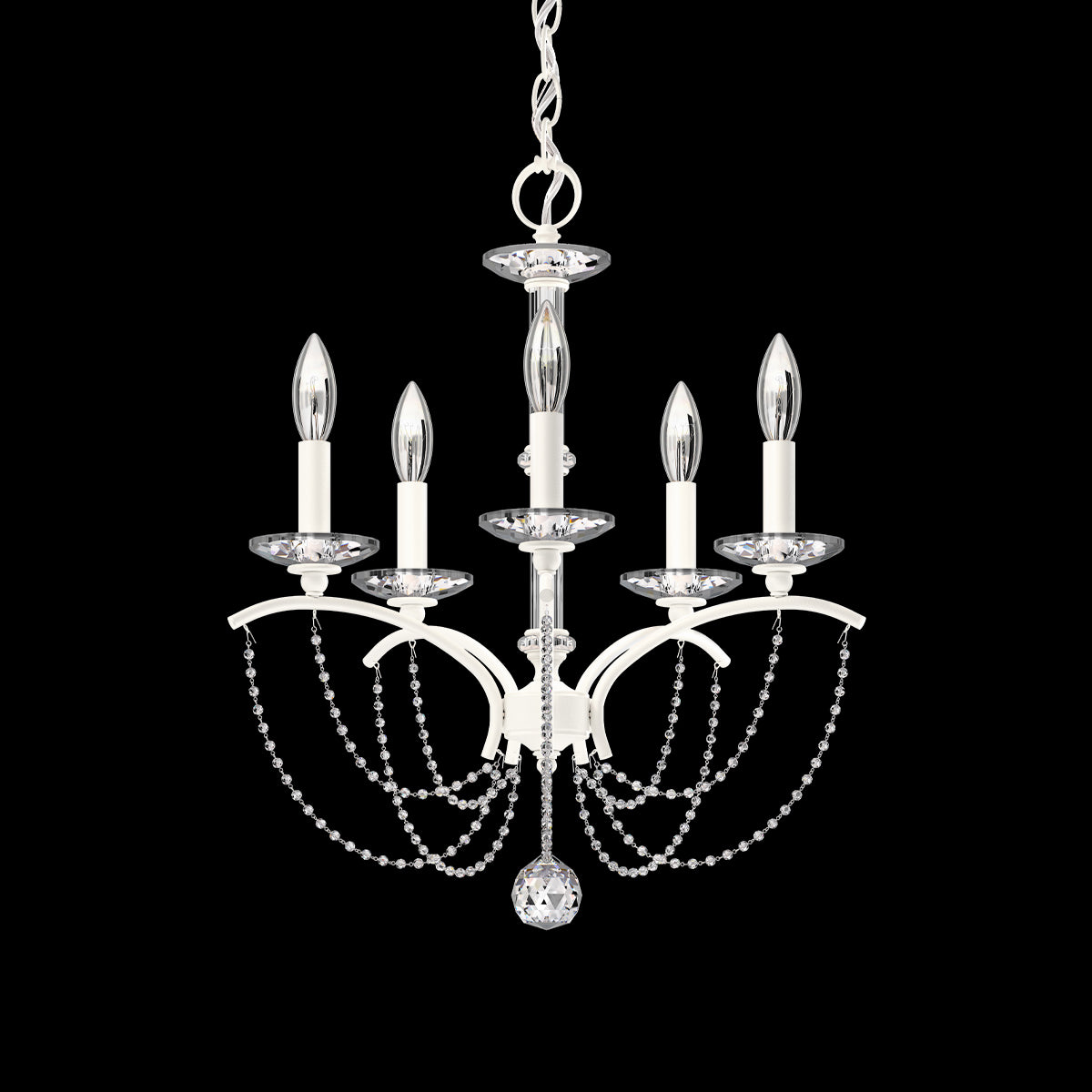 Priscilla Crystal Candlestick Chandelier 18"