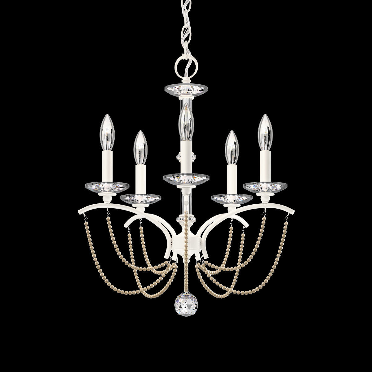 Priscilla Crystal Candlestick Chandelier 18"