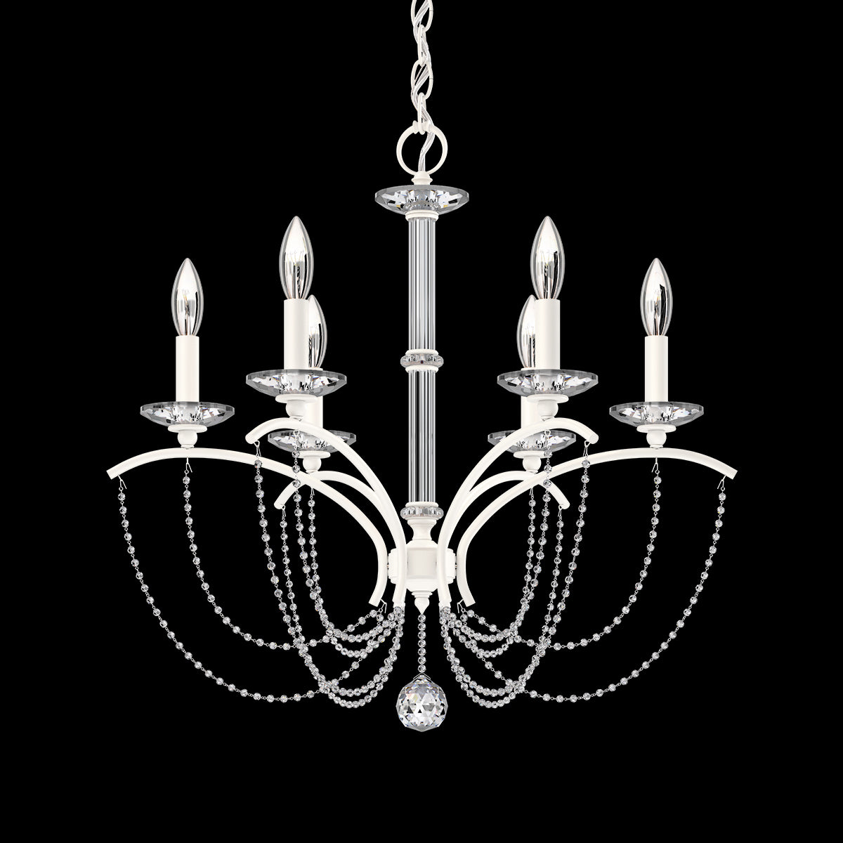 Priscilla Crystal Candlestick Chandelier 23"