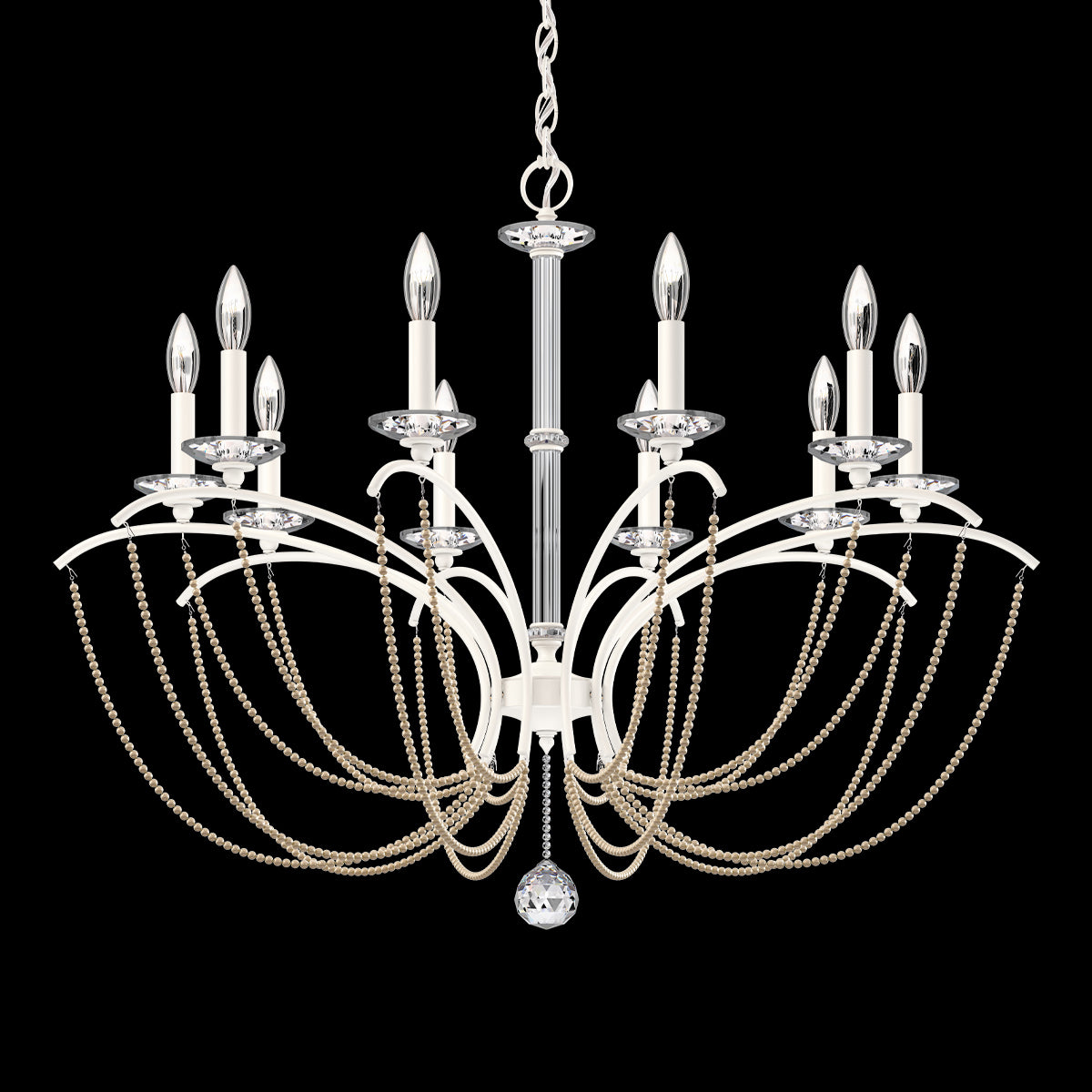 Priscilla Crystal Candlestick Chandelier 36"