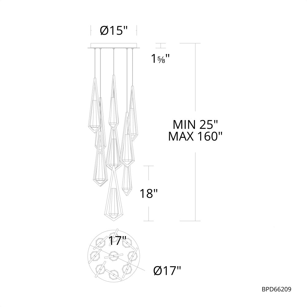 Devotion Round Chandelier 9 Light