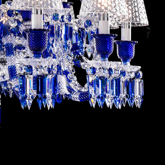 Baccarat Zenith Faunacrystopolis Blue Crystal Chandelier-Meet Lighting