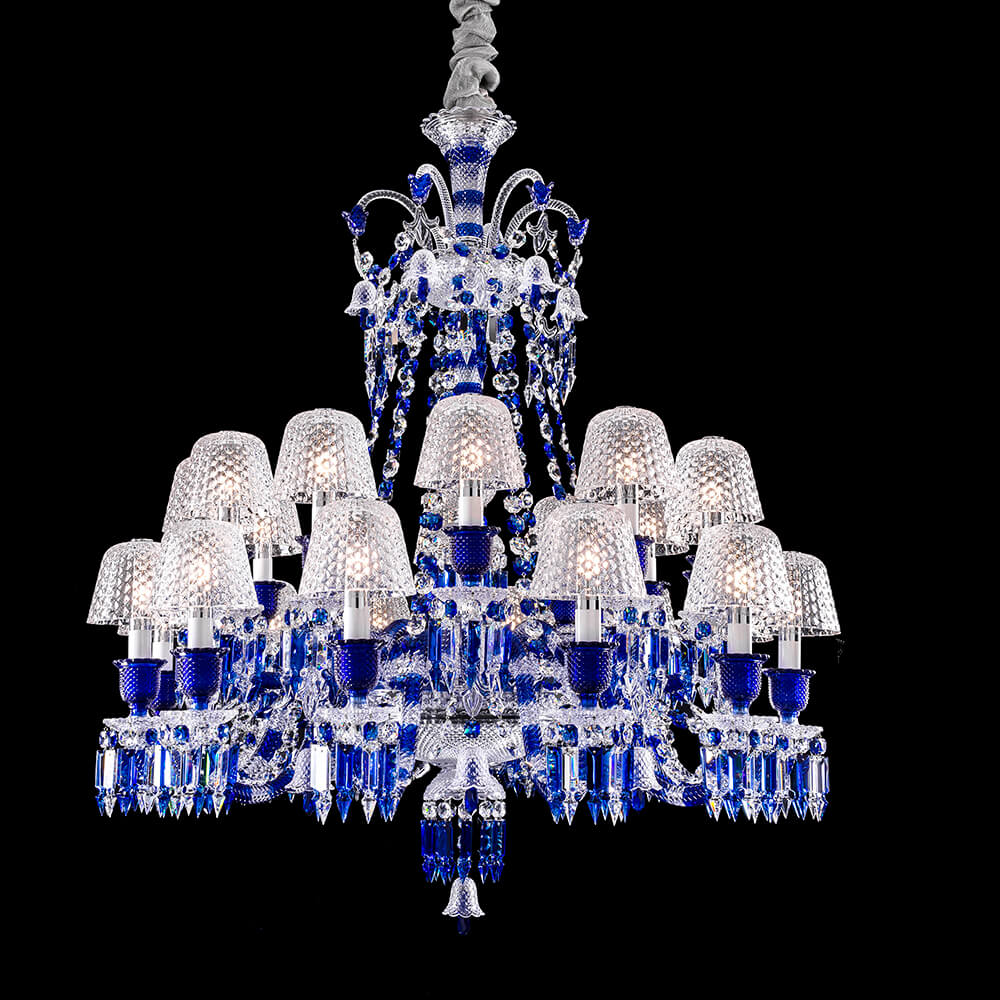 Baccarat Zenith Faunacrystopolis Blue Crystal Chandelier-MEET LIGHTING