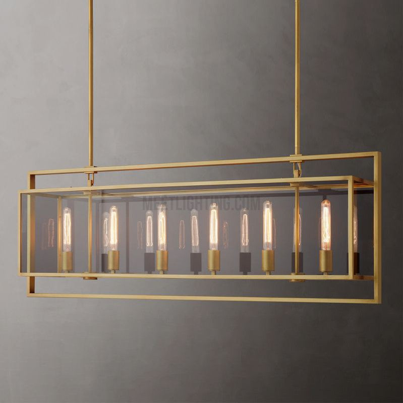 Baker Rectangular Chandelier 54"-Meet Lighting