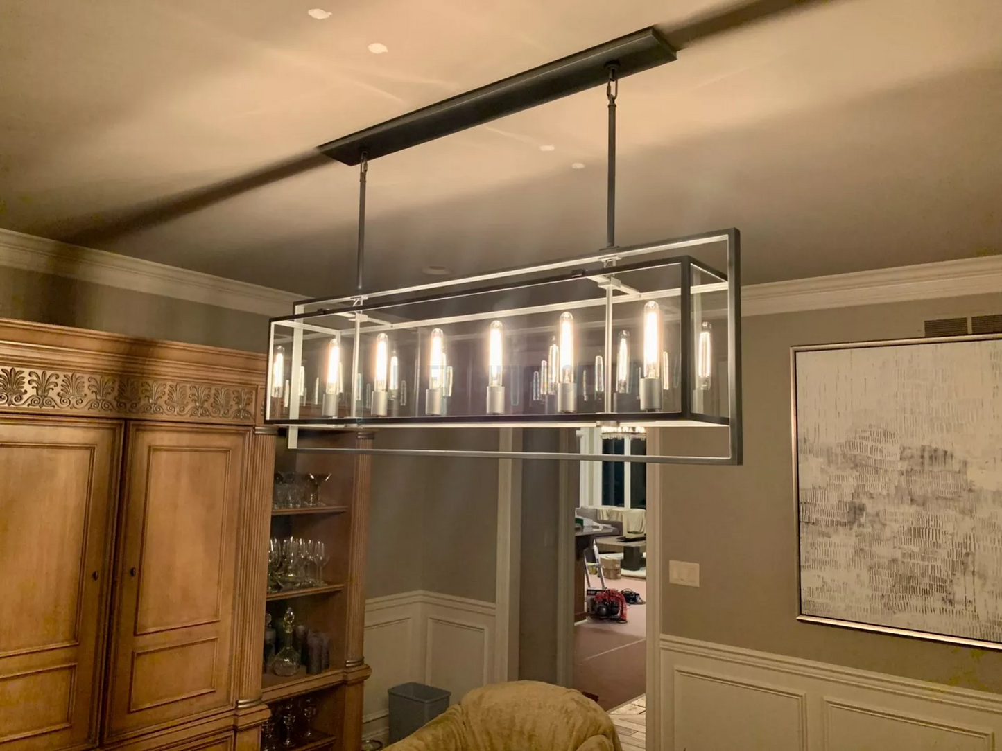 Baker Rectangular Chandelier 72"-Meet Lighting