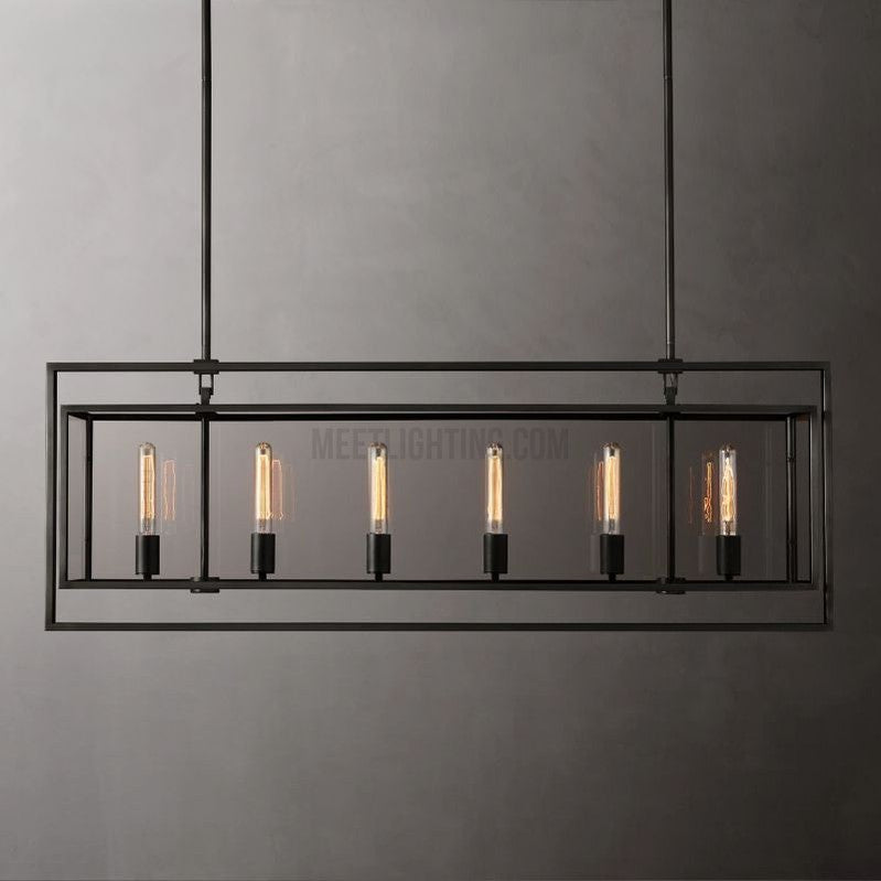 Baker Rectangular Chandelier 54"-Meet Lighting