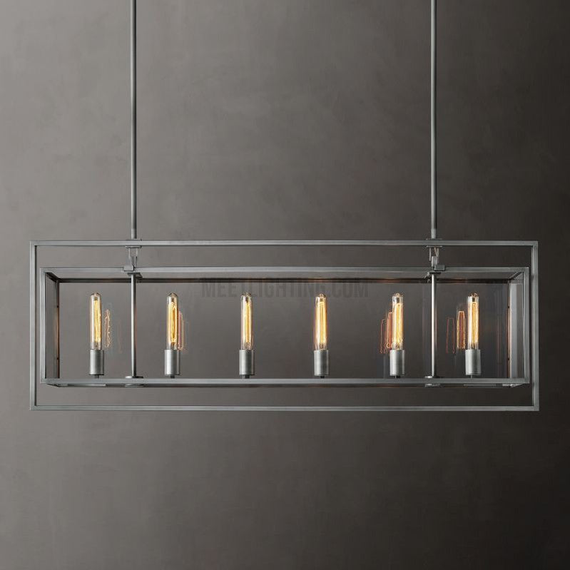 Baker Rectangular Chandelier 54"-Meet Lighting