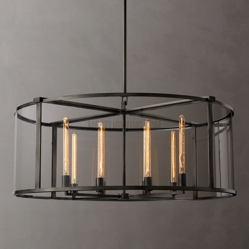 Baker Round Chandelier 44"-Meet Lighting