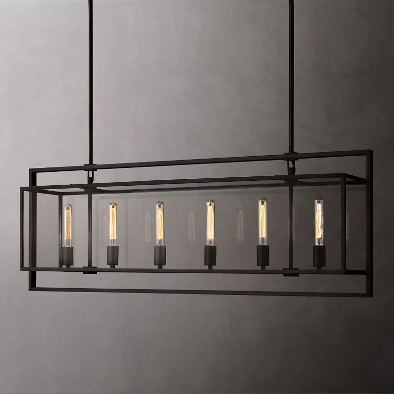 Beck Vintage Rectangle Chandelier-Meet Lighting