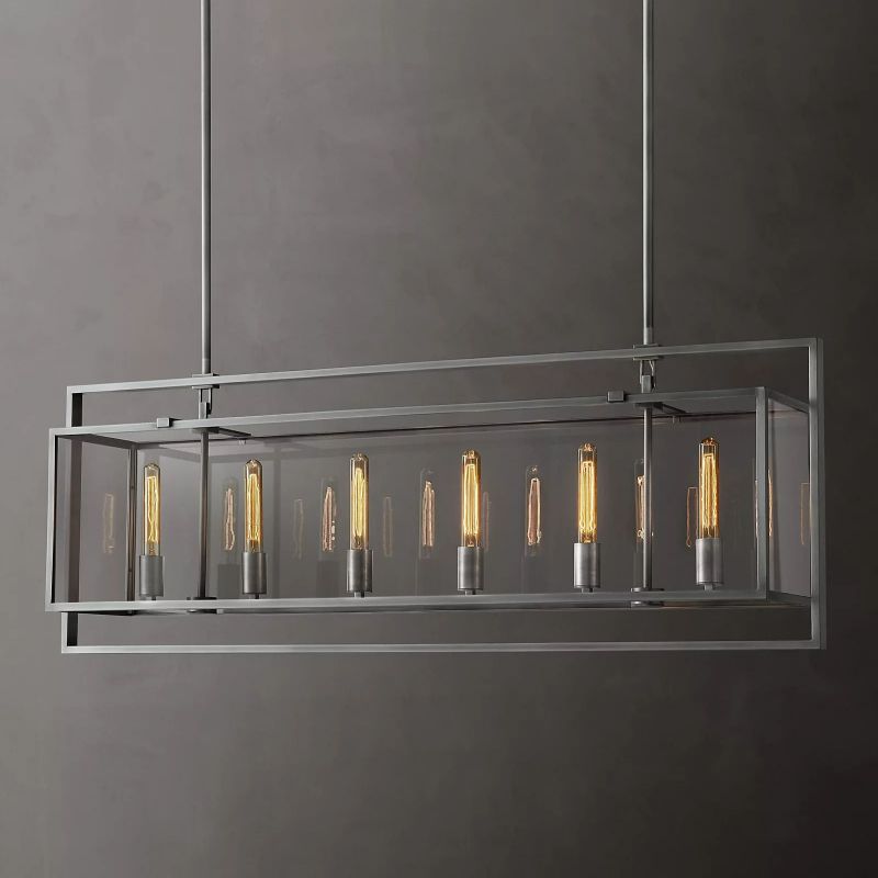 Beck Vintage Rectangle Chandelier-Meet Lighting