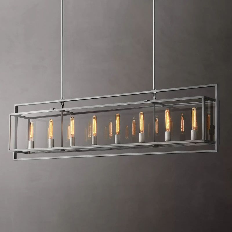 Beck Vintage Rectangle Chandelier-Meet Lighting