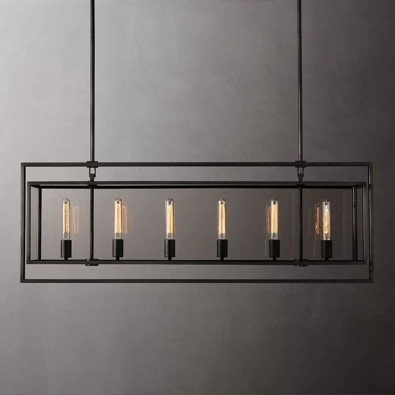 Beck Vintage Rectangle Chandelier-Meet Lighting