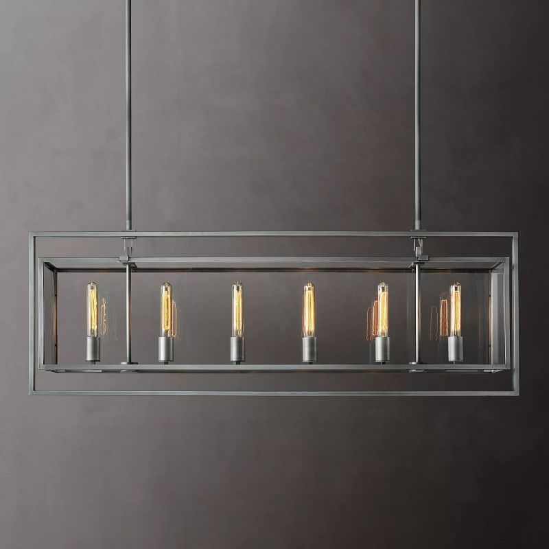 Beck Vintage Rectangle Chandelier-Meet Lighting