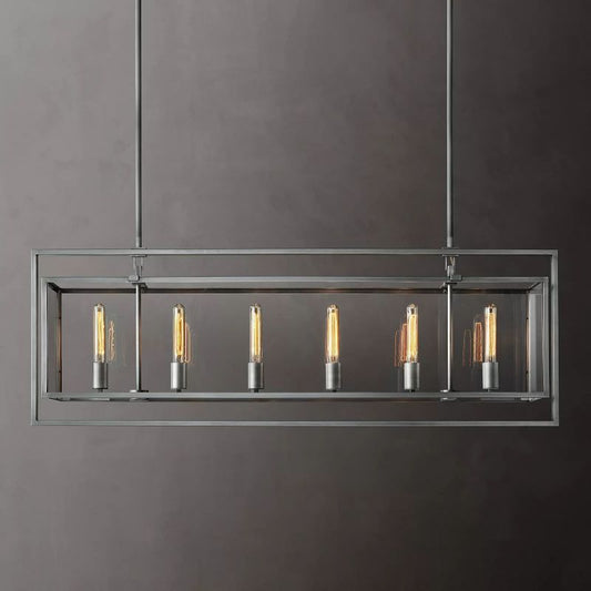 Beck Vintage Rectangle Chandelier-Meet Lighting