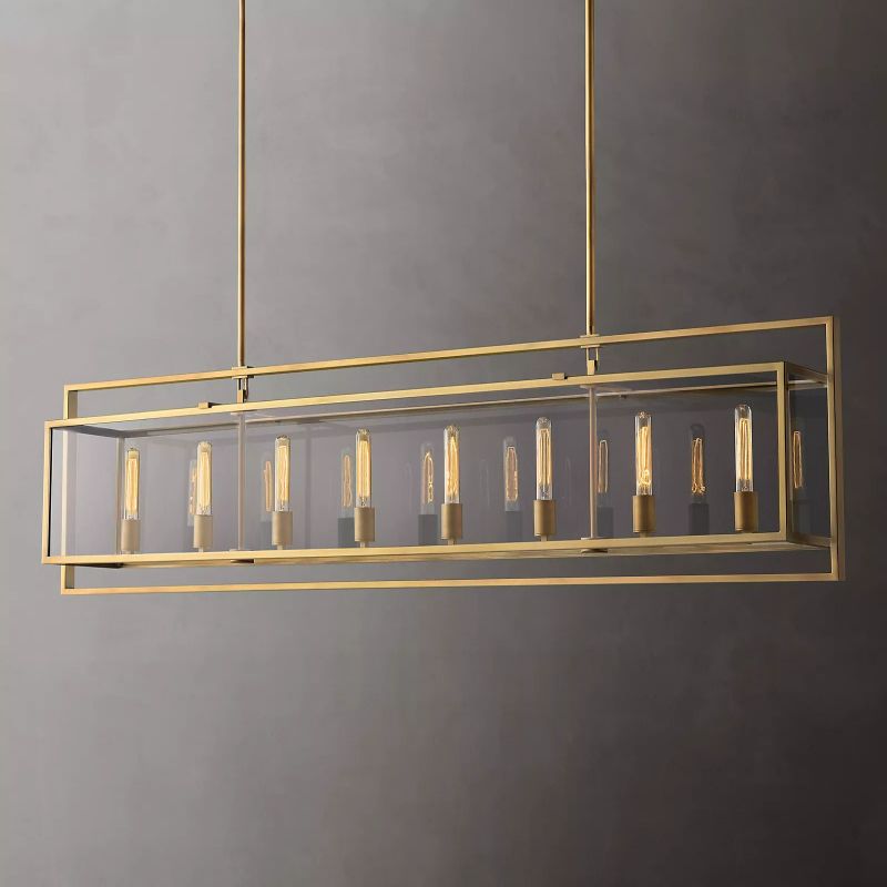 Beck Vintage Rectangle Chandelier-Meet Lighting