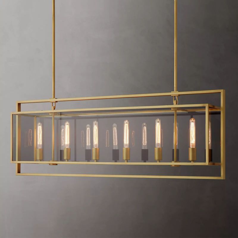 Beck Vintage Rectangle Chandelier-Meet Lighting