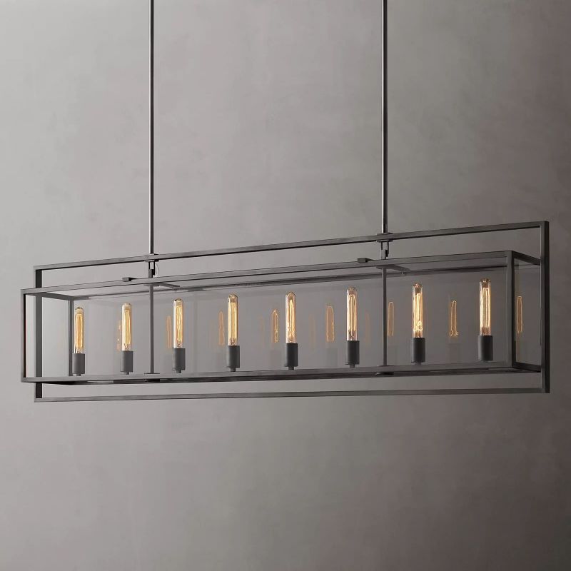 Beck Vintage Rectangle Chandelier-Meet Lighting