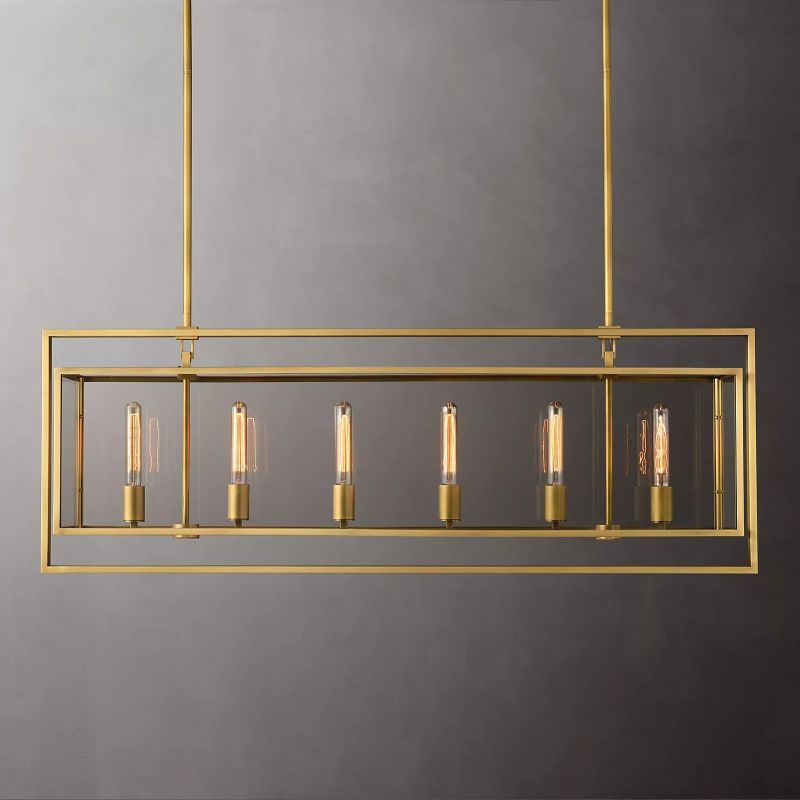 Beck Vintage Rectangle Chandelier-Meet Lighting