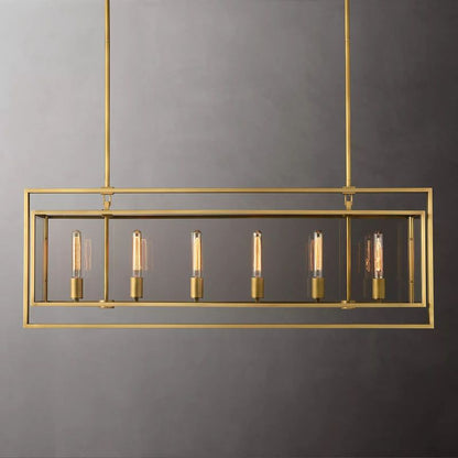 Beck Vintage Rectangle Chandelier-Meet Lighting