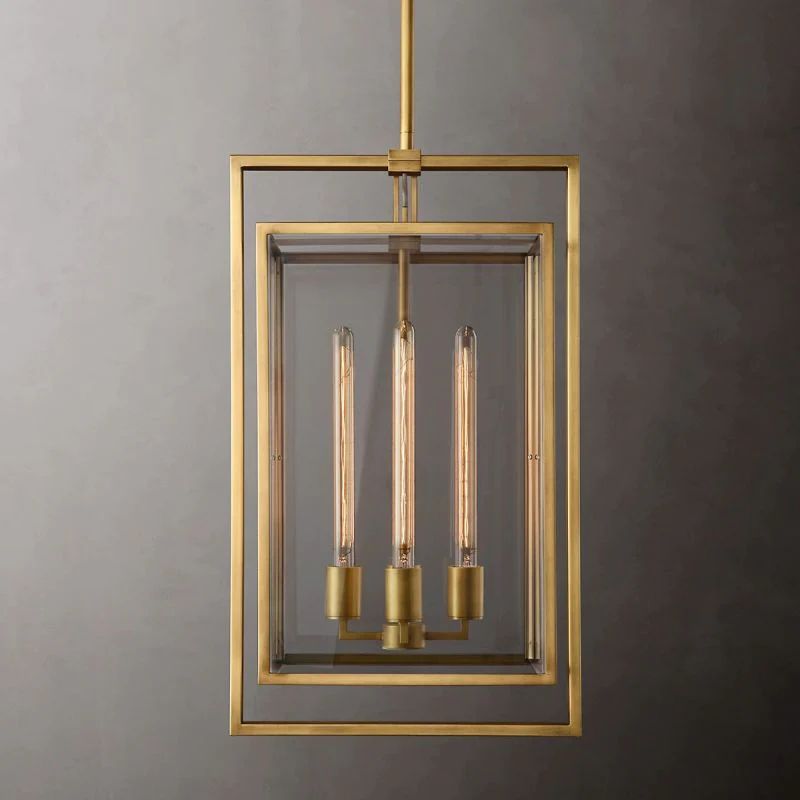 Becker Glass Lantern Modern Pendant-Meet Lighting