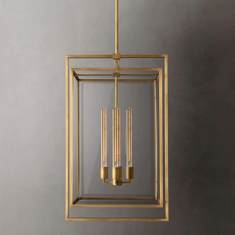 Becker Glass Lantern Modern Pendant-Meet Lighting