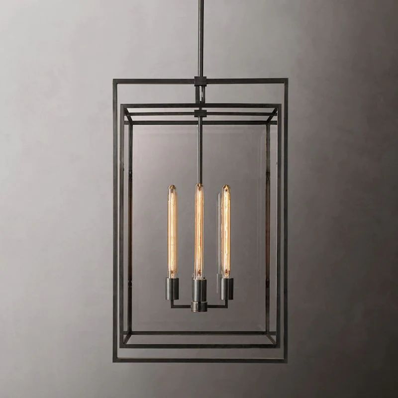 Becker Glass Lantern Modern Pendant-Meet Lighting