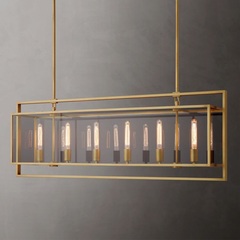 Becklola Rectangular Chandelier 54" chandeliers for dining room,chandeliers for stairways,chandeliers for foyer,chandeliers for bedrooms,chandeliers for kitchen,chandeliers for living room Rbrights   