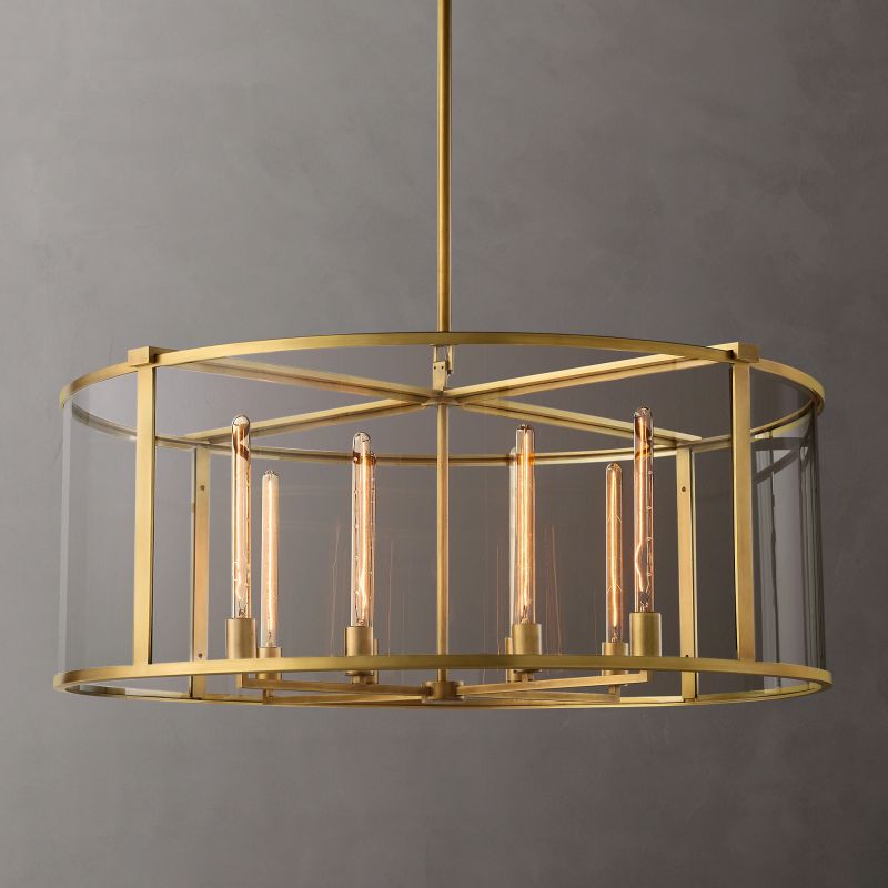 Becklola Round Chandelier 44" chandeliers for dining room,chandeliers for stairways,chandeliers for foyer,chandeliers for bedrooms,chandeliers for kitchen,chandeliers for living room Rbrights Lacquered Burnished Brass  