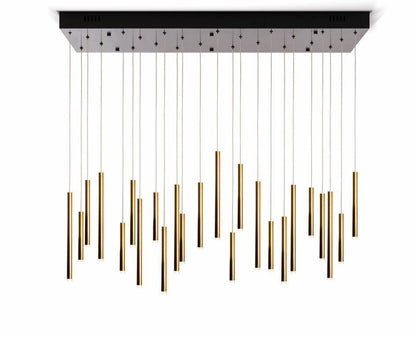 Bellini Rectangular Tubular Pendant Light Chandelier-Meet Lighting