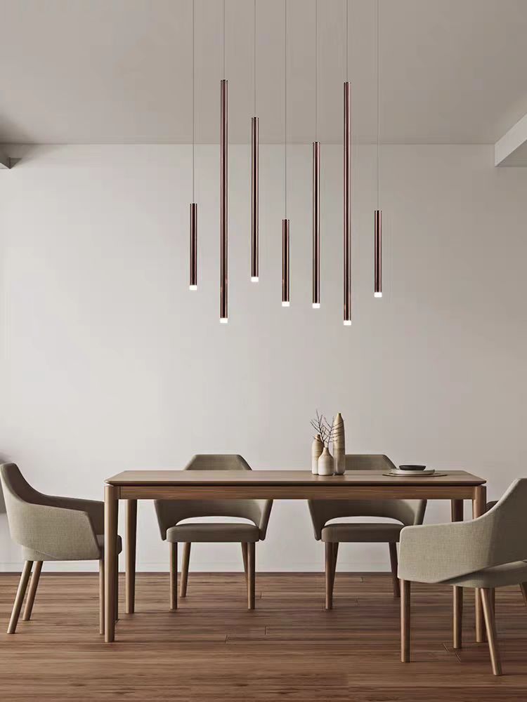 Bellini Round Metal Tubular Pendant Light Chandelier-MEET LIGHTING