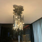 Bellini Round Metal Tubular Pendant Light Chandelier-Meet Lighting