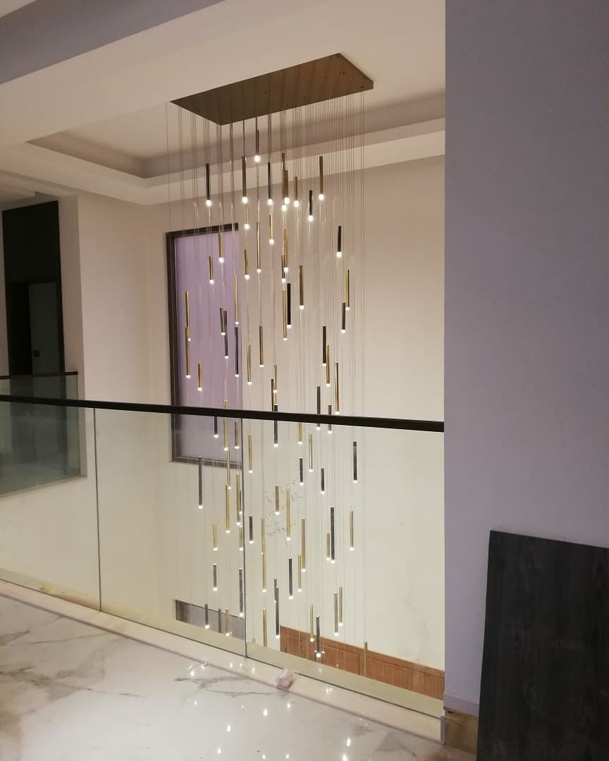 Bellini Round Metal Tubular Pendant Light Chandelier-MEET LIGHTING