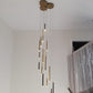 Bellini Round Metal Tubular Pendant Light Chandelier-Meet Lighting