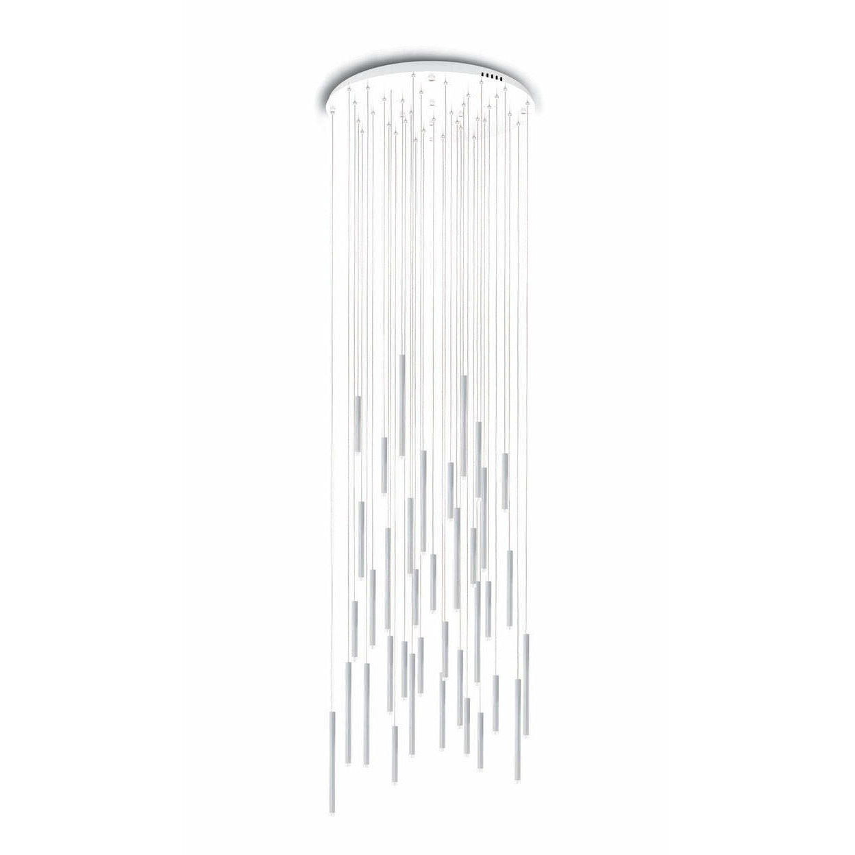 Bellini Round Metal Tubular Pendant Light Chandelier-Meet Lighting