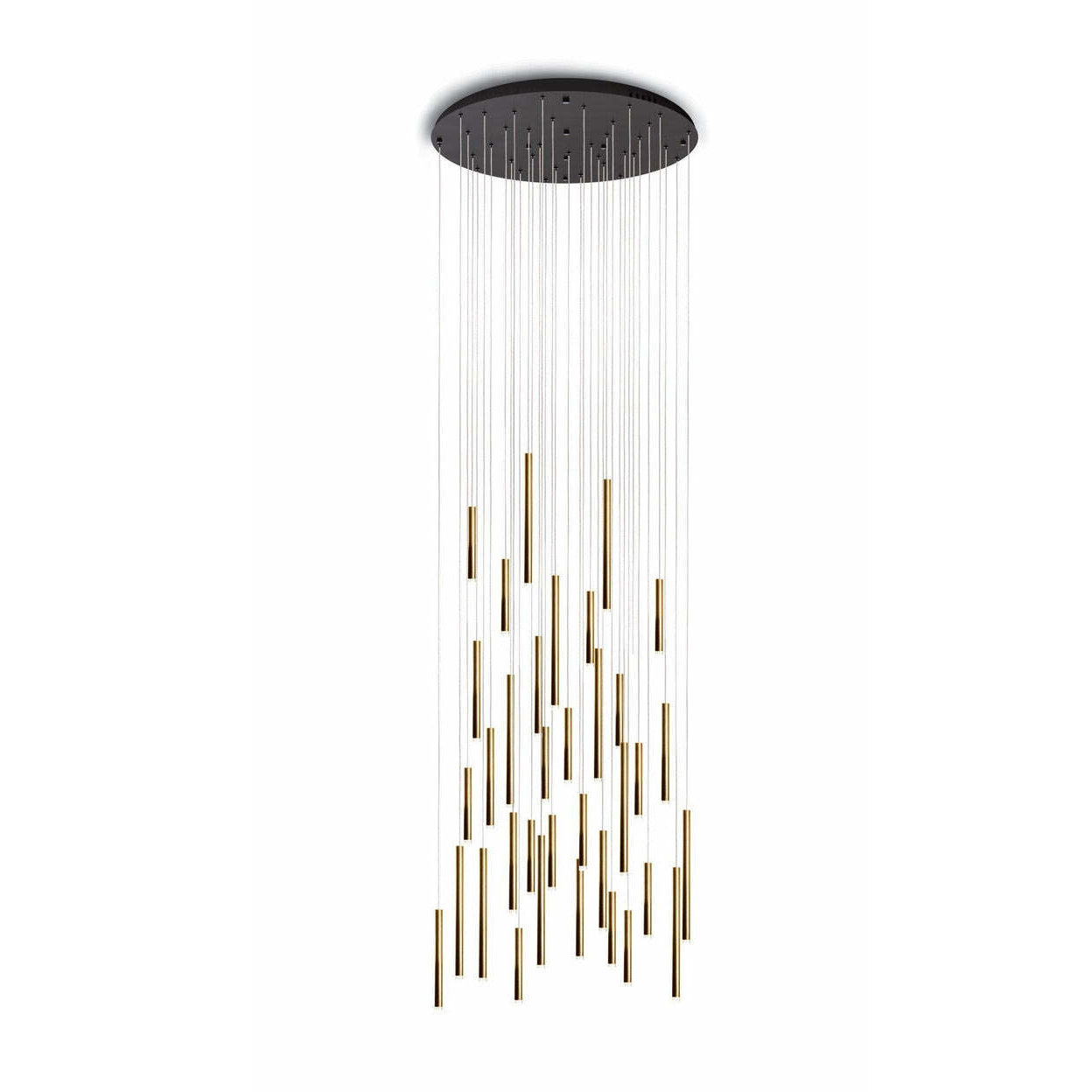 Bellini Round Metal Tubular Pendant Light Chandelier-Meet Lighting