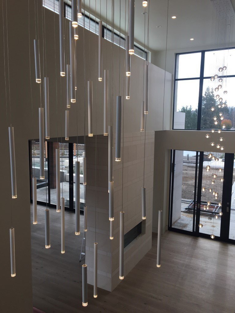 Bellini Round Metal Tubular Pendant Light Chandelier-MEET LIGHTING