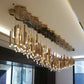 Bellini Round Two-Tone Tubular Pendant Light Chandelier-Meet Lighting