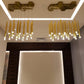 Bellini Round Two-Tone Tubular Pendant Light Chandelier-Meet Lighting