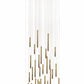 Bellini Round Two-Tone Tubular Pendant Light Chandelier-Meet Lighting