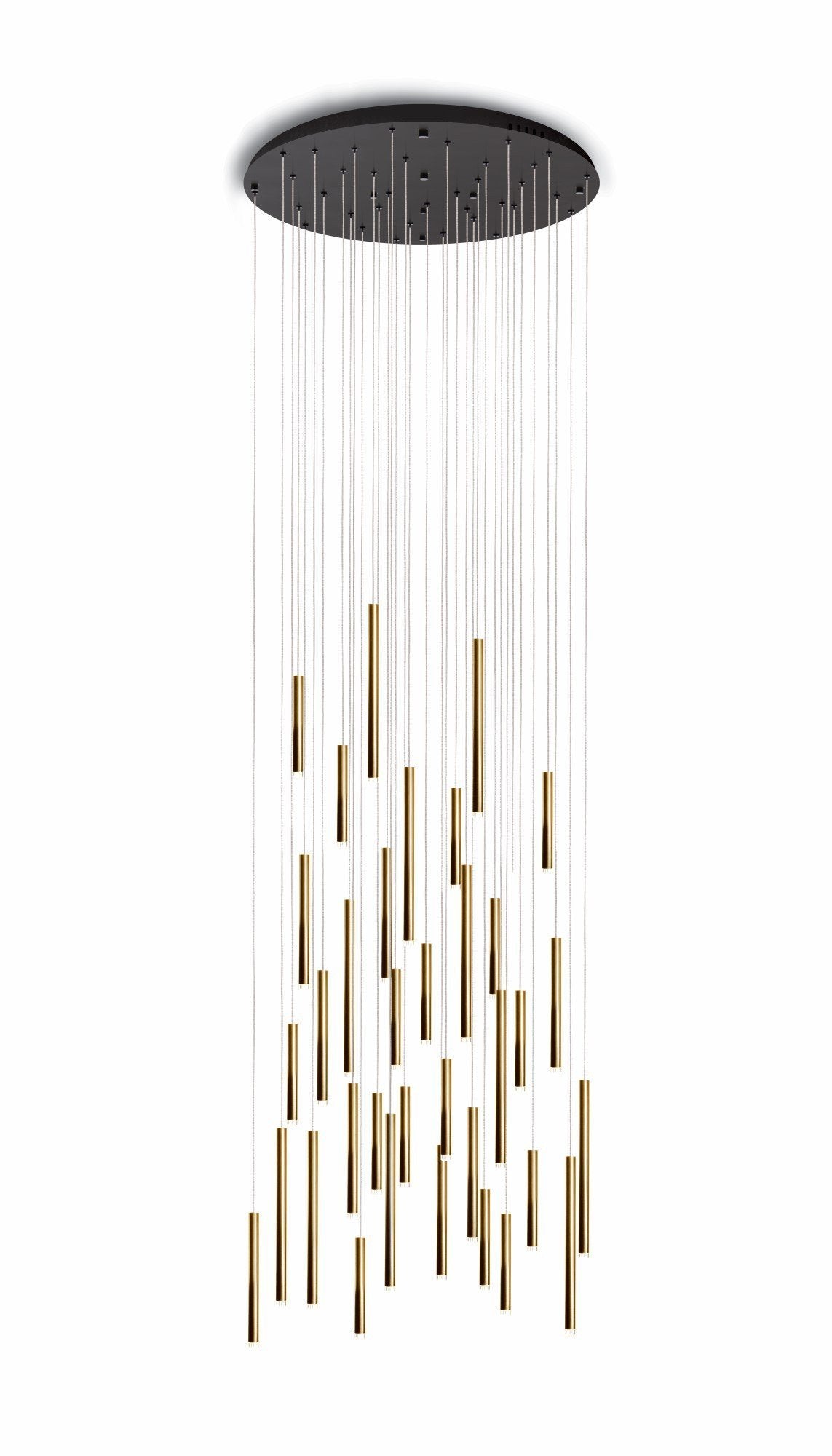 Bellini Round Two-Tone Tubular Pendant Light Chandelier-Meet Lighting