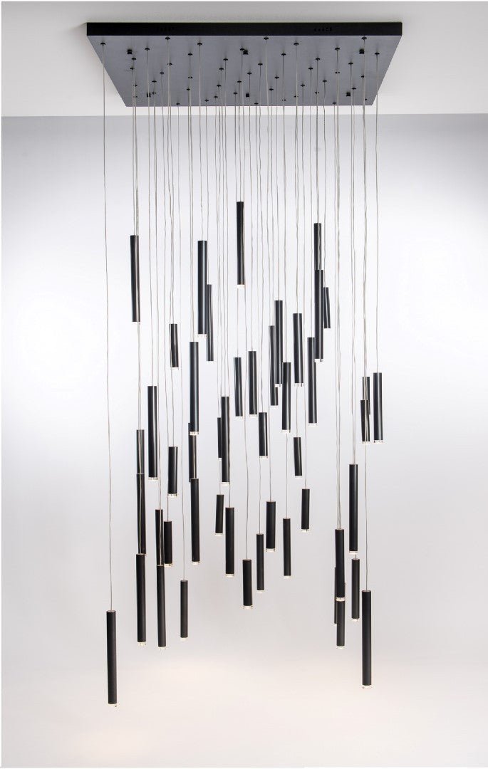 Bellini Square Tubular Pendant Light Chandelier-MEET LIGHTING