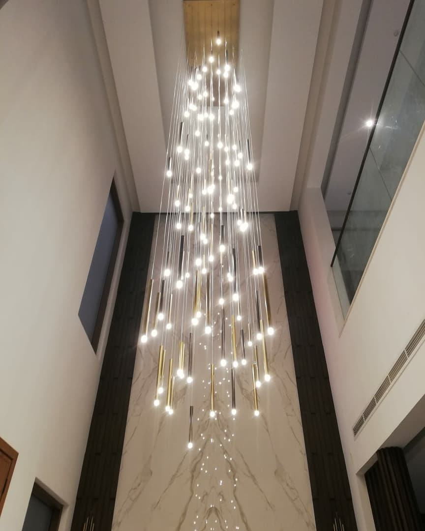 Bellini Square Tubular Pendant Light Chandelier-MEET LIGHTING