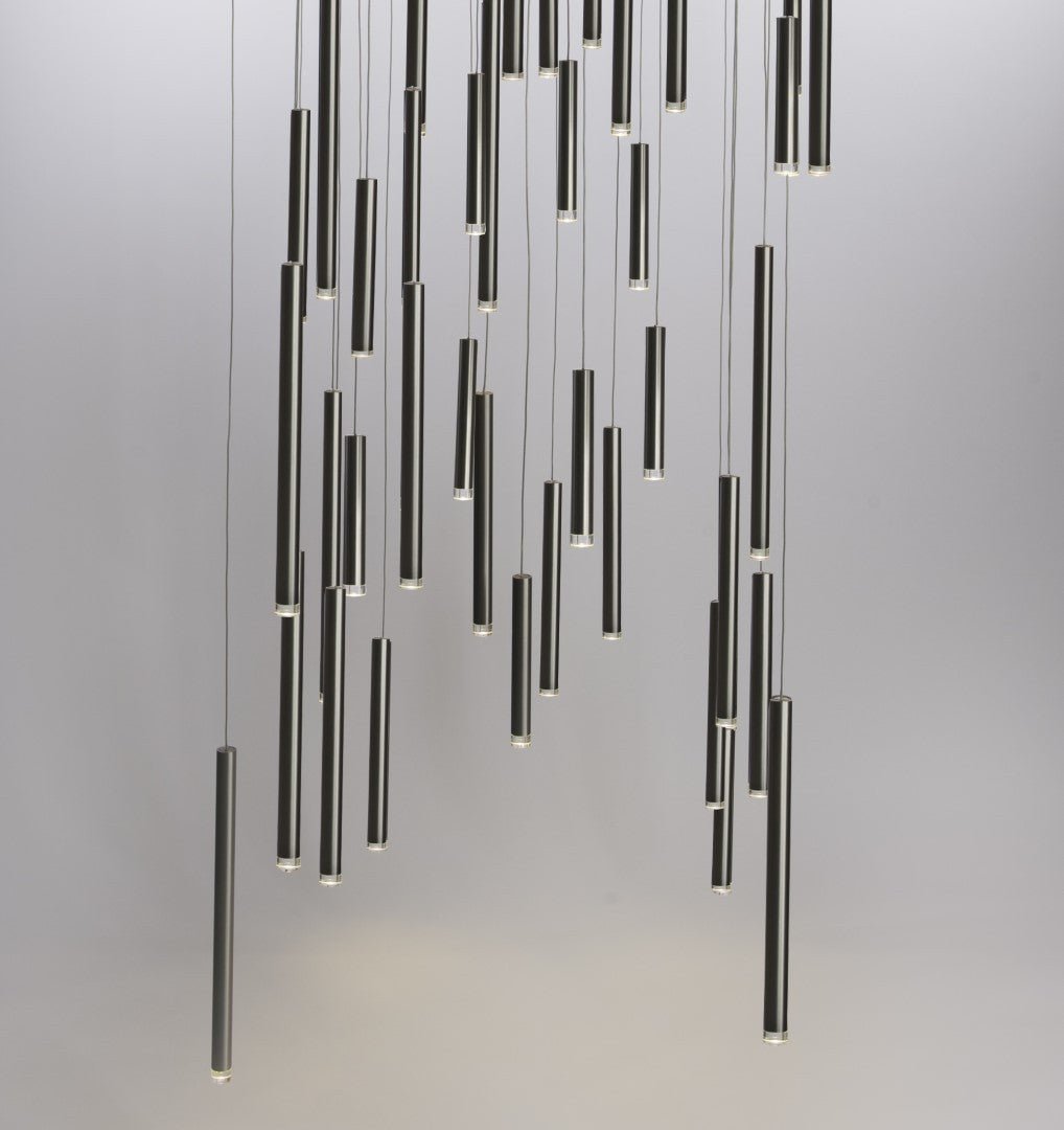 Bellini Square Tubular Pendant Light Chandelier-MEET LIGHTING