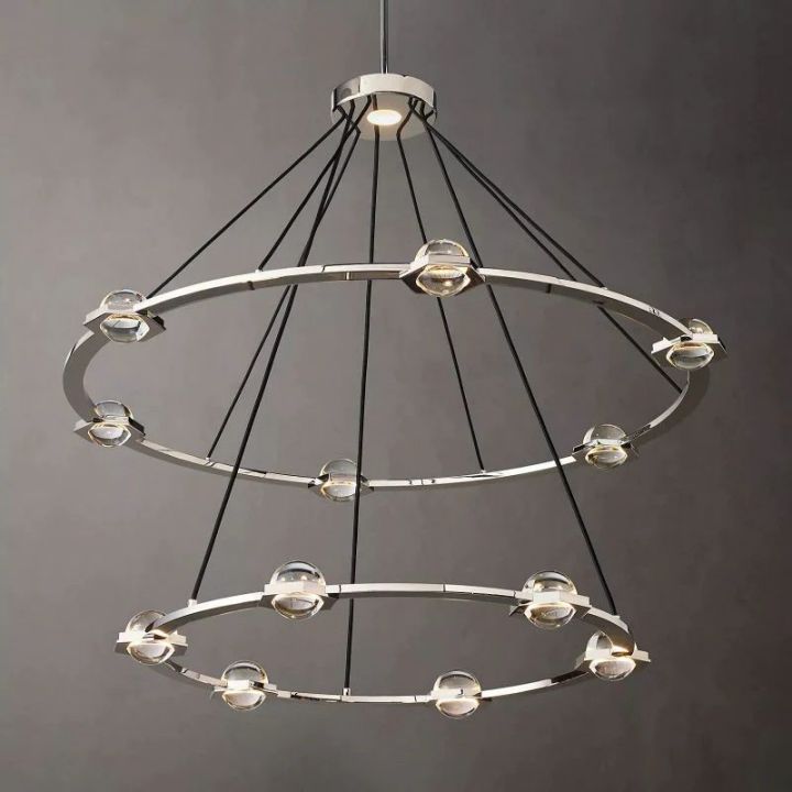 Eclatant Two-Tier Round Chandelier 48"
